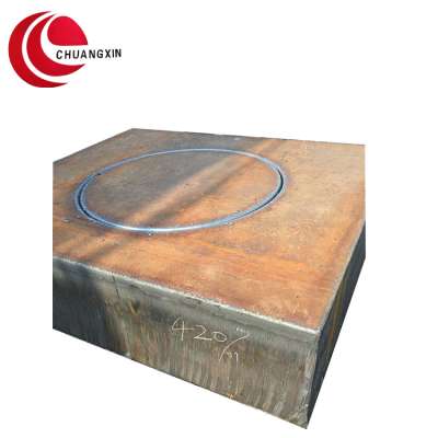 100mm Thickness Flame Cutting Processing Round Steel Plate